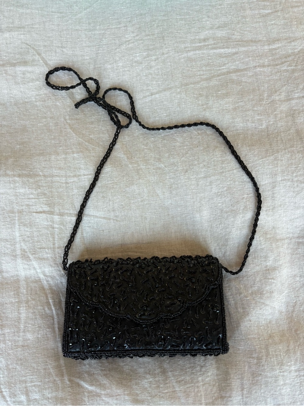 Vintage Beaded Clutch Crossbody Bag